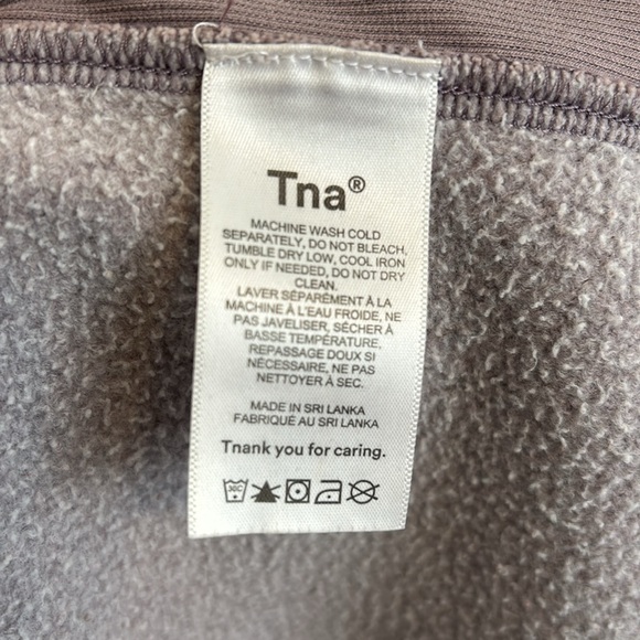 TNA Cozy Fleece Boyfriend Hoodie Mauve Size 2 (like M/L) - Picture 4 of 6